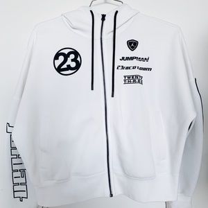 jordan women’s moto-inspired cropped hoodie